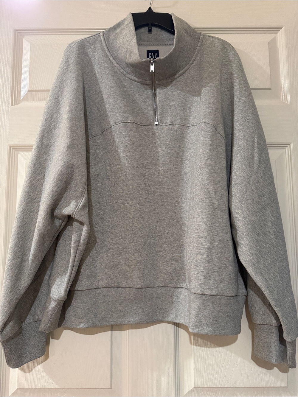 GAP Heather Gray Quarter-Zip Pullover Sweatshirt